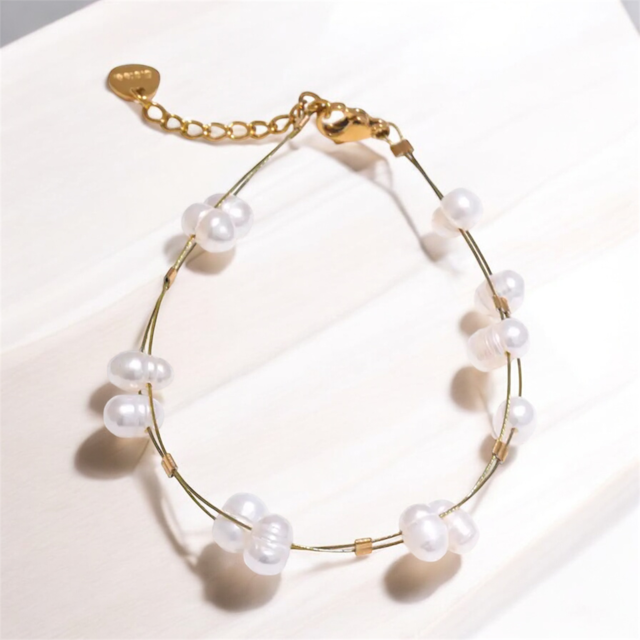 Simple Pearl Necklace With Bracelet