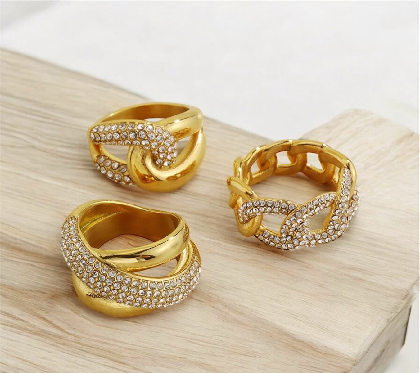 Multilayer Dome Zircon Ring